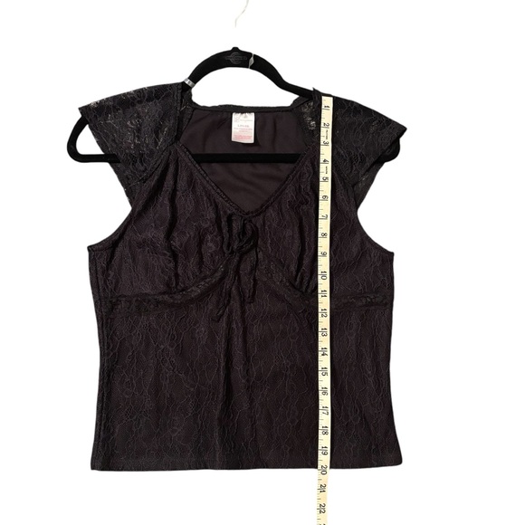 No Boundaries Black Lace Top - Picture 7 of 11